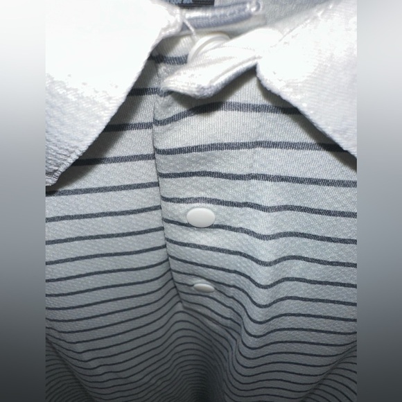 Lululemon Logo Sport Polo Short Sleeve  Striped, Size L - Picture 4 of 6